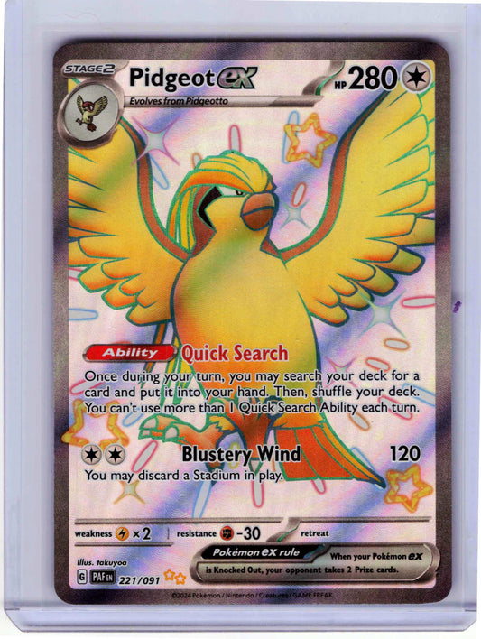 Pidgeot ex #221/091 Pokemon SV: Paldean Fates