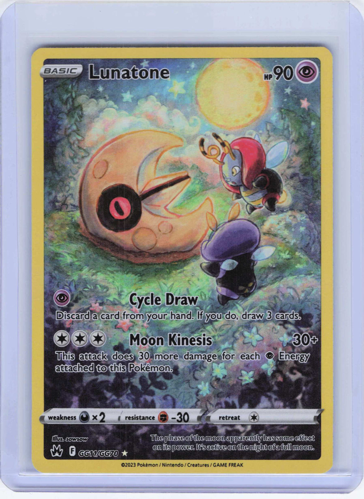 Lunatone #GG11/GG70 Holo Pokemon Crown Zenith: Galarian Gallery