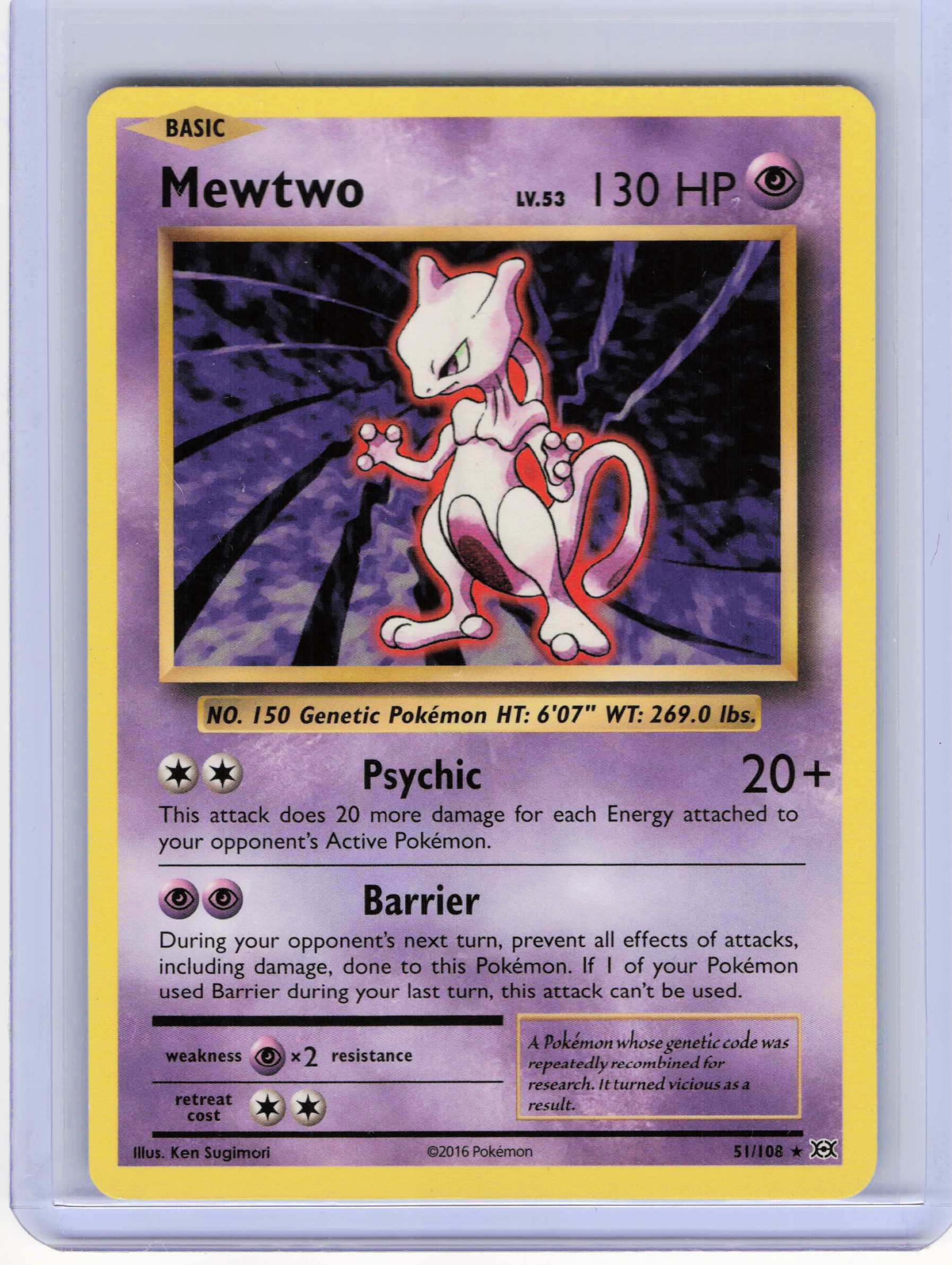 Mewtwo 51/108 Rare XY - Evolutions