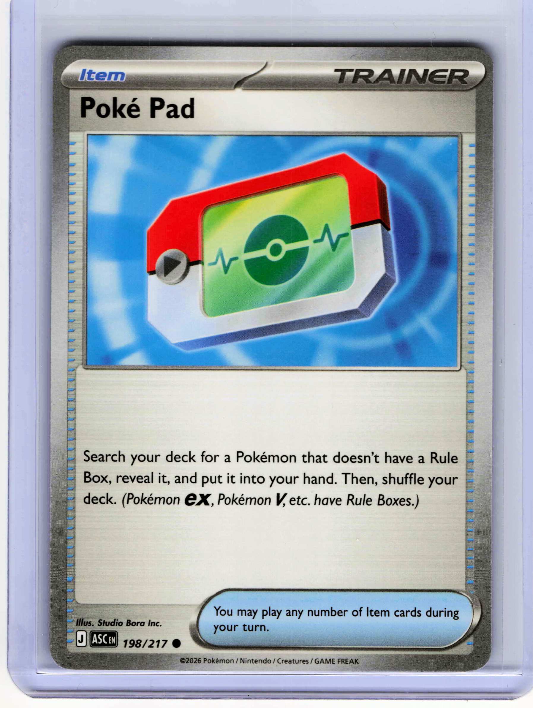 Poke Pad 198/217, NM Condition, Pokemon ME: Ascended Heroes
